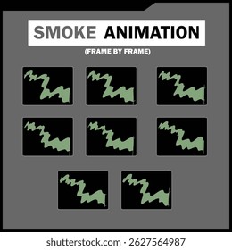 Vector Smoke, Steam, wind, Fire, Fog Explosion Effects Sprite Sheet – Realistic Cartoon Style VFX para animación, Juegos y Gráficos para video