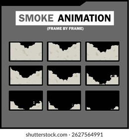 Vector Smoke, Steam, wind, Fire, Fog  Explosion Effects Sprite Sheet – Realistic  Cartoon Style VFX for Animation, Games, and Motion Graphics