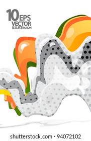 Vector smoke wave background
