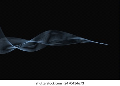 Vector smoke, wavy lines, virtual reality, design element, computer graphics, digital image, sign, grid, pattern.