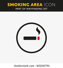 Vector smoking icon. Cigarette sign. Nicotine symbol.