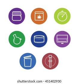 Vector smoking icons set