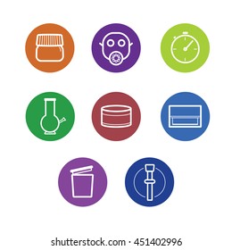 Vector smoking icons set