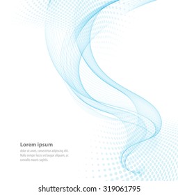  Vector smooth Blue Transparent abstract waves For cover book, brochure, flyer, poster, magazine, website, annual report