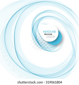  Vector smooth Blue Transparent abstract waves For cover book, brochure, flyer, poster, magazine, website, annual report
