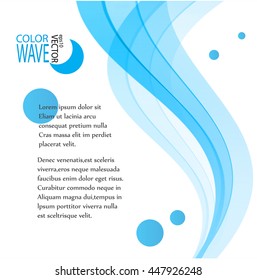 Vector Smooth blue wave smoke Vector illustration
