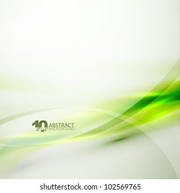 Vector Smooth Green Wave Background