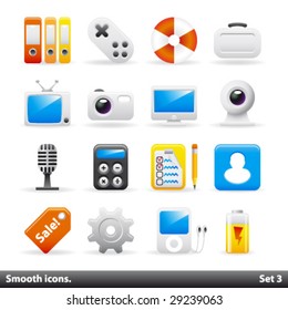 Vector smooth icons. Set3.