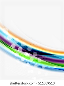 Vector smooth silk wave template