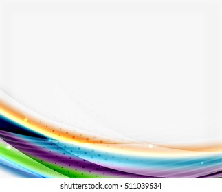 Vector smooth silk wave template