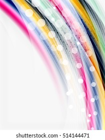 Vector smooth silk wave template