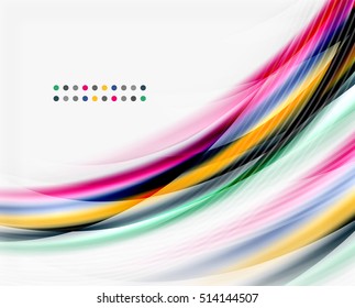 Vector smooth silk wave template