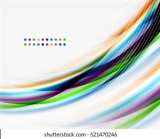 Vector smooth silk wave template