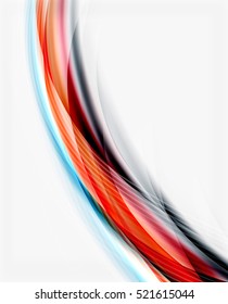 Vector smooth silk wave template