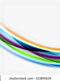 Vector smooth silk wave template