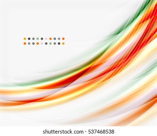 Vector smooth silk wave template
