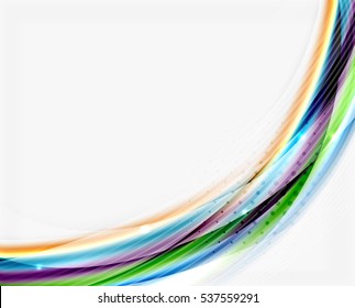 Vector smooth silk wave template