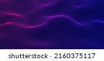 Vector smooth waves on dark background. Futuristic technology design backdrop with purple and blue gradient transition.