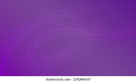 Vector smooth waves on dark purple background. Futuristic technology design backdrop with purple gradient transition.