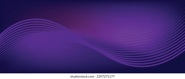 Vector smooth waves on dark background