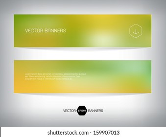 Vector smooth web banner, business card or flyer design. Blurry unfocused photographic effect. Soft and modern background. Light and minimal. 