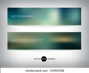 Vector smooth web banner, business card or flyer design. Blurry unfocused photographic effect. Soft and modern background. Light and minimal. 