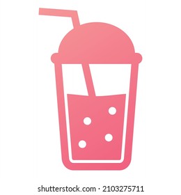  Vector Smoothie Glyph Gradient Icon Design
