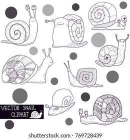 Vector Snail Clipart