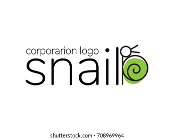 Vector snail logo template