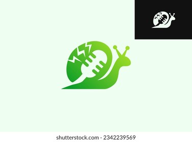 a vector snail podcast microphone logo design is a logo design that combines a flat illustration of a snail with a podcast or microphone icon, logos for studios, podcast programs, radio, etc. 