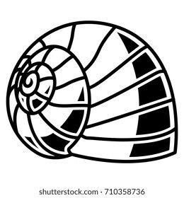 Vector Snail Shell Isolated On White Background