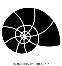 Vector Snail Shell Isolated On White Background