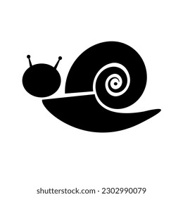 Vector snail silhouette. Concept for logo, icon, emblem, pictogram