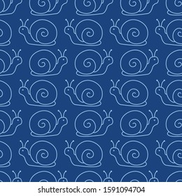 Vector snail texture seamless pattern background. Perfect for fabric, scrapbooking, wallpaper projects.