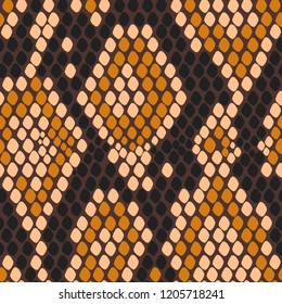 Vector snake animal seamless pattern.