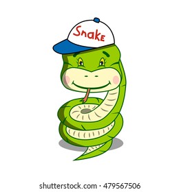 Vector snake. Cute  snake cartoon illustrations