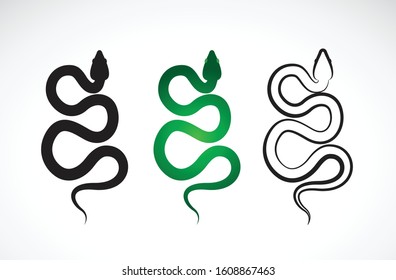 Vector of snake design on white background. Animals. Reptile. Snakes logo or icon. Easy editable layered vector illustration.