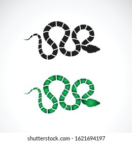 Vector of snake design on white background. Animals. Reptile. Snakes logo or icon. Easy editable layered vector illustration.