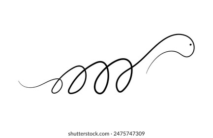 Serpiente de Vector, garabato. Dibujo de una serpiente. EPS10
