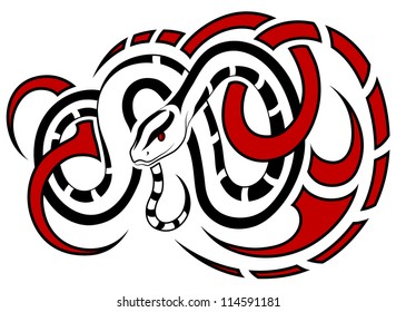 Vector Snake, in the form of a tattoo