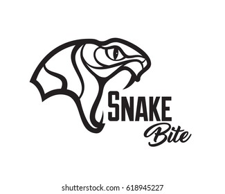 Vector snake head sports logo illustration. Mascot, T-shirt, sticker, label design.