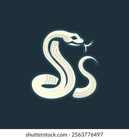 Vector snake icon. Symbol of 2025 year snake. Snake logo. Stylish snake icon. Vector illustration.