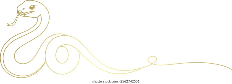 vector snake line art chinese illustration. asian new year festival background decoration