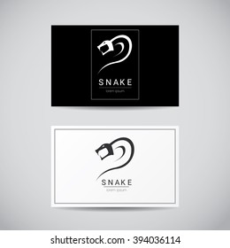 vector snake logo. danger snake icon. snake icon. snake silhouette