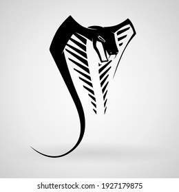 Vector snake logo template. danger snake icon. viper black silhouette. Furious cobra head sport vector logo concept isolated on white background. Modern military professional team badge design. Creati