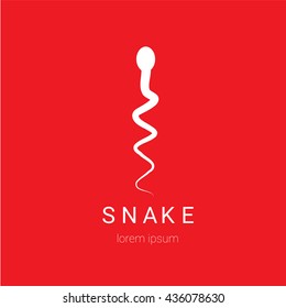 vector snake logo template. danger snake icon. viper black silhouette