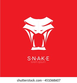 vector snake logo template. danger snake icon. viper black silhouette