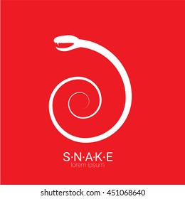 vector snake logo template. danger snake icon. viper black silhouette