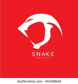 vector snake logo template. danger snake icon. viper black silhouette
