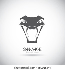 vector snake logo template. danger snake icon. viper black silhouette